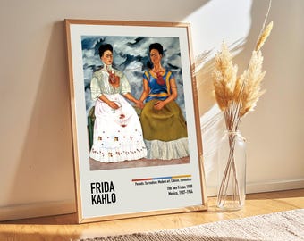 Frida Kahlo 'The Two Fridas' Vintage Art Exhibition Poster