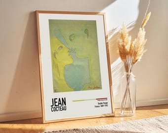 Jean Cocteau "Double Visage" Vintage Art Poster