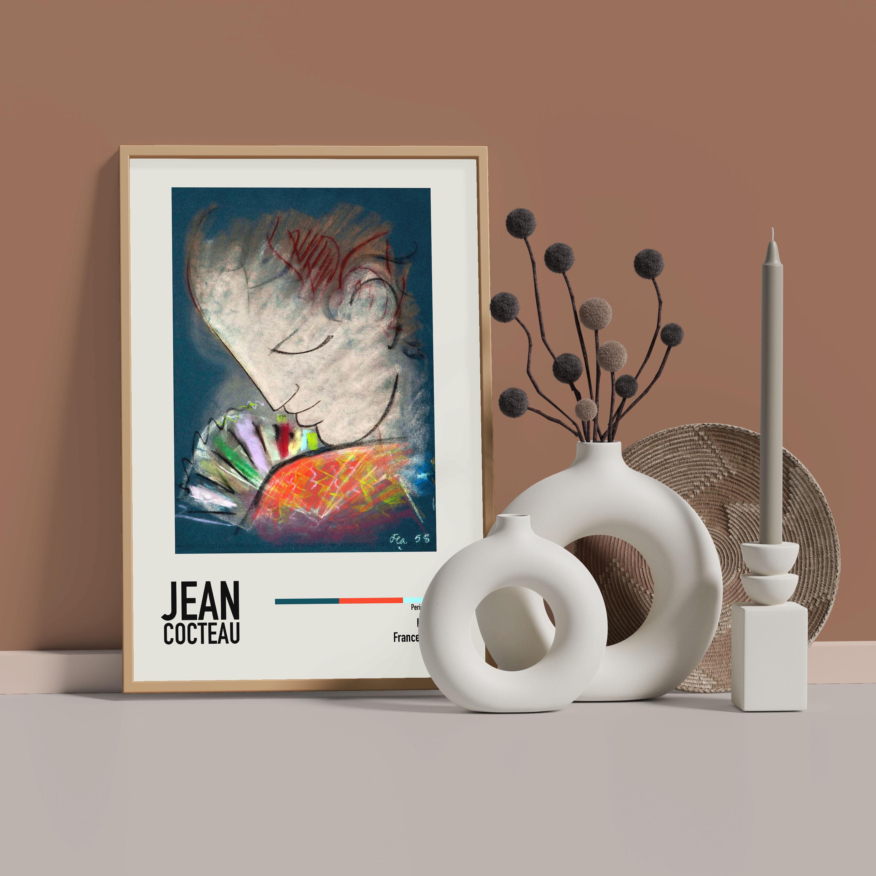 ジャン・コクトー「無題 1958」ヴィンテージアートポスター - Etsy 日本