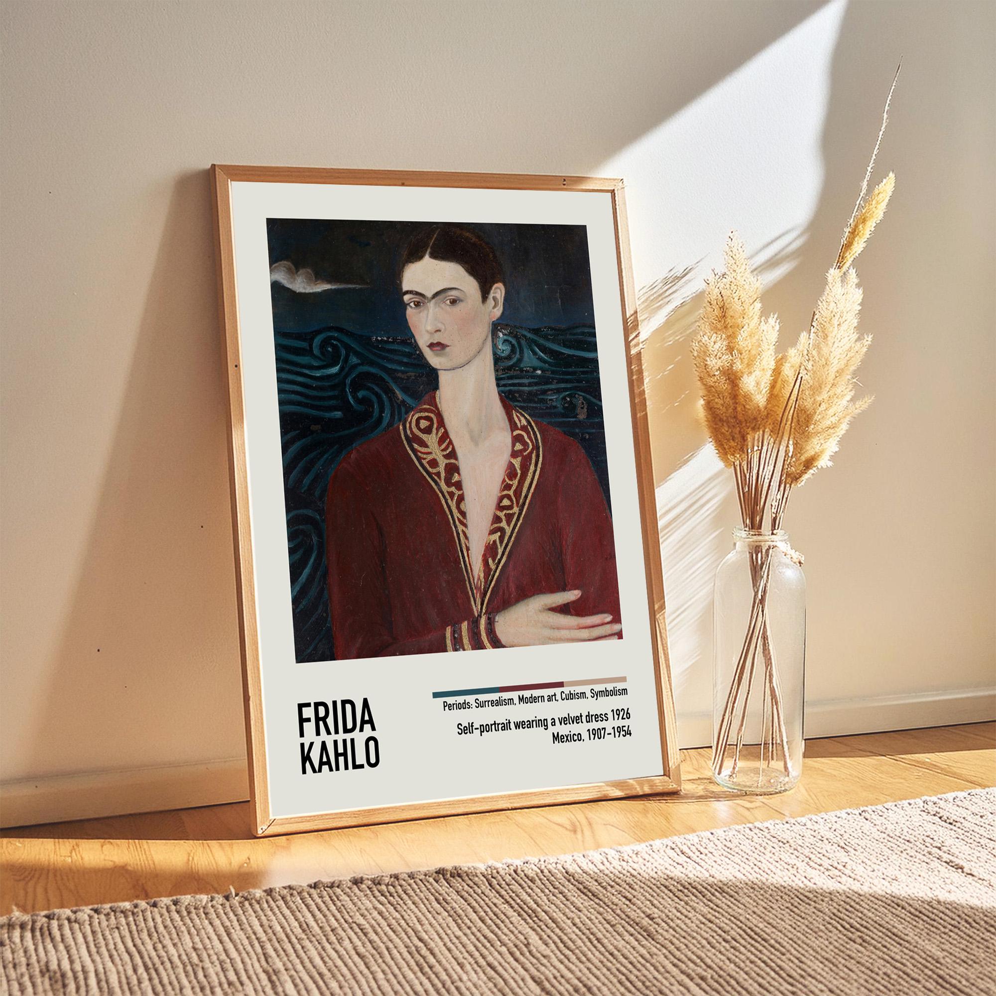 Frida Kahlo Self-portrait Wearing a Velvet Dress 1926 Frida