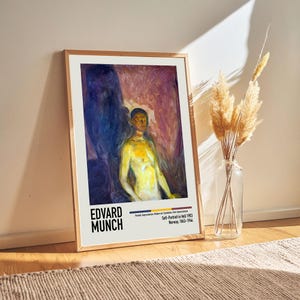 Edvard Munch - Self-Portrait in Hell 1903 - Edvard Munch Paintings Poster Artwork, Exhibition Poster Art Lover Gifts Idea for Him/Her