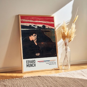 Edvard Munch - Evening, Melancholy I 1896 - Edvard Munch Paintings Poster Artwork, Exhibition Poster Art Lover Gifts Idea for Him/Her