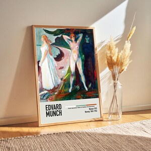 Edvard Munch - Woman 1925 - Edvard Munch Paintings Poster Artwork, Exhibition Poster Art Lover Gifts Ideas for Him/Her