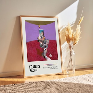 Francis Bacon Exhibition Poster - Portrait of George Dyer Talking 1966 Vintage Francis Bacon Art Prints Poster Wall Art, Surreal, Art Lover