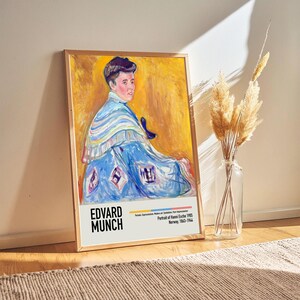 Edvard Munch - Portrait of Hanni Esche 1905 - Edvard Munch Paintings Poster Artwork, Exhibition Poster Art Lover Gifts Idea for Him/Her
