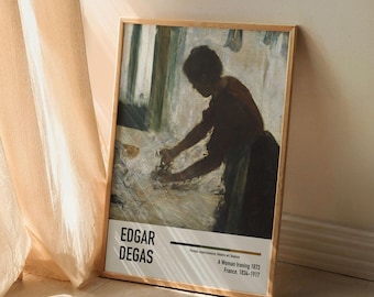 Póster de la exposición "Mujer planchando" de Edgar Degas: arte mural vintage