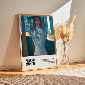 Edvard Munch - The Voice / Summer Night 1896 - Edvard Munch Paintings Poster Artwork, Exhibition Poster Art Lover Gifts Ideas for Him/Her
