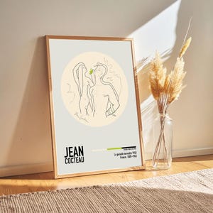 Jean Cocteau - Le paradis terrestre 1963 - Jean Cocteau Lithographs Paintings Poster Prints, Art Lover Gift Ideas for Him/Her