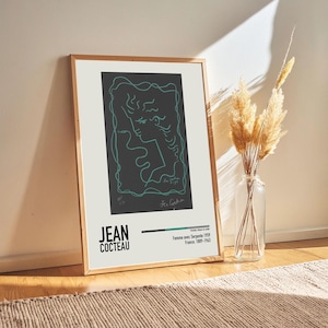 Jean Cocteau - Femme avec Serpente 1959 - Jean Cocteau Lithographs Paintings Poster Prints, Gift Ideas for Art Lovers for Him/Her