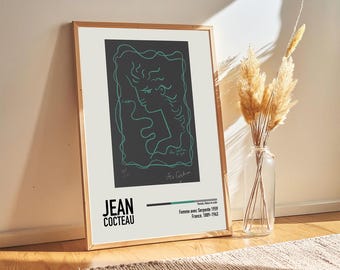 Jean Cocteau 'Femme avec Serpente' Vintage Art Print