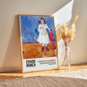 Edvard Munch - Girl with Doll 1905 - Edvard Munch Paintings Poster Artwork, Exhibition Poster Art Lover Gifts Idea for Him/Her