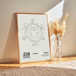 Jean Cocteau - Homage aux Etrusques - Jean Cocteau Lithographs Paintings Poster Prints, Gift Ideas for Art Lovers for Him/Her