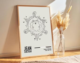 Jean Cocteau 'Homage aux Etrusques' Vintage Art Poster