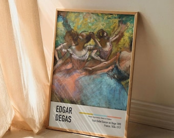 Edgar Degas Ballet Dancer Poster: Vintage Exhibition Wall Art