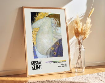 Impresión artística de Dánae de Gustav Klimt: póster de exposición vintage