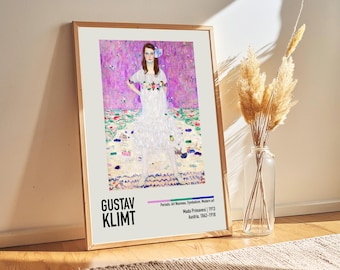 Gustav Klimt Mada Primavesi Exhibition Poster: Vintage Wall Art