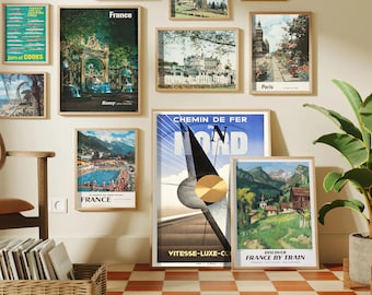 Vintage Travel Poster Set: Retro City Prints (Digital Download)
