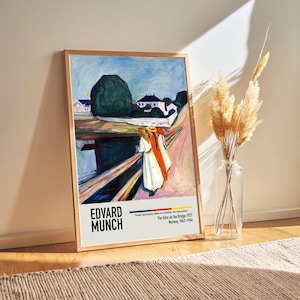 Edvard Munch - The Girls on the Bridge 1927 - Edvard Munch Paintings Poster Artwork, Exhibition Poster Art Lover Gifts Ideas for Him/Her