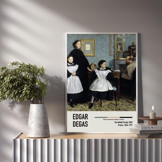 エドガー・ドガ - ベレッリ家 - ヴィンテージ美術展ポスター - Etsy 日本