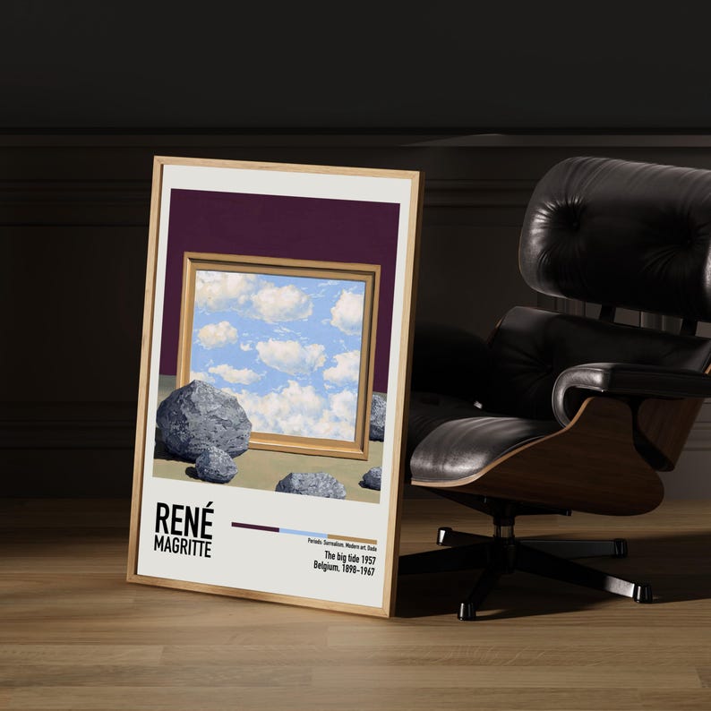Rene Magritte 'the Big Tide' Vintage Art Print - Etsy