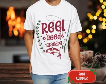 Reel Good Grandpa T-Shirt | Fishing Rod Fish Design