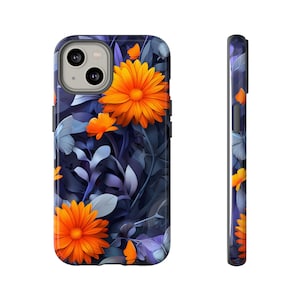 Floral Phone Case - Vibrant Flower Design, Tough Phone Cover, Gift for Her, Nature Lovers, Spring/ Summer Vibe, Floral Accessory