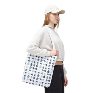 Coastal Charm Tote Bag, Beach Bag, Starfish Tote, Summer Outing Purse, Nautical Gift, Ocean Lover&#39;s Accessory