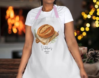 Personalized Artisan Sourdough Bread Apron | Bakery Baking Kitchen Apron