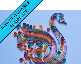 Quilled Swan Template Downloadable PDF