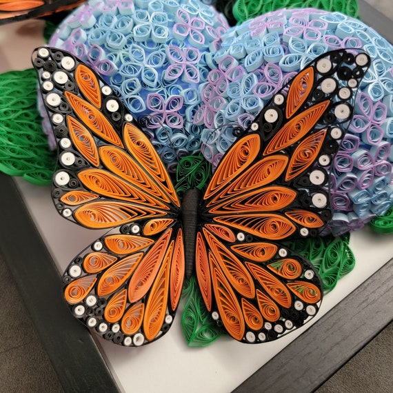 Premium AI Image  Paper craft butterfly animal quilling patterns