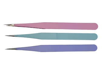 Fine Point Straight Tip Metal Tweezers