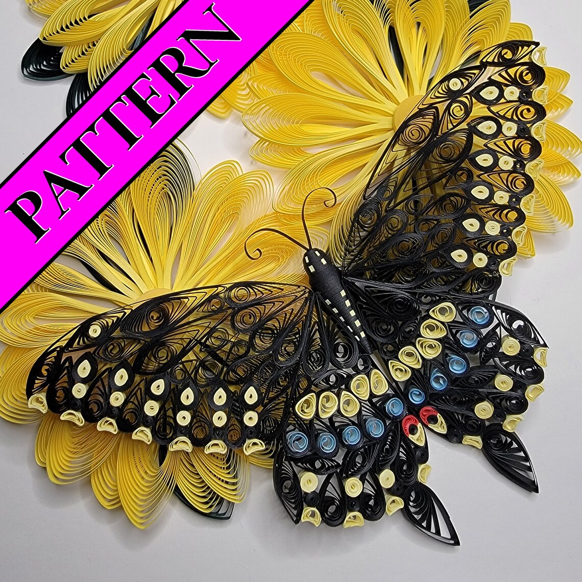 Quilled Eastern Black Swallowtail Butterfly Pattern - Etsy