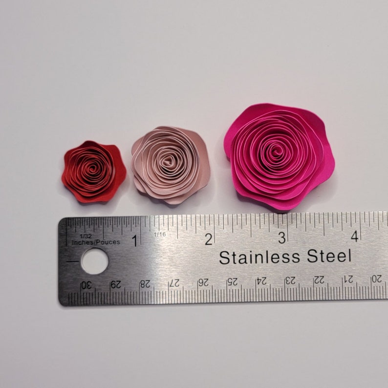 Rose Flower Ruler Cut Rolled Flower 13 - Etsy