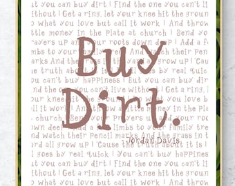 Buy Dirt Lyrics - Digital Print