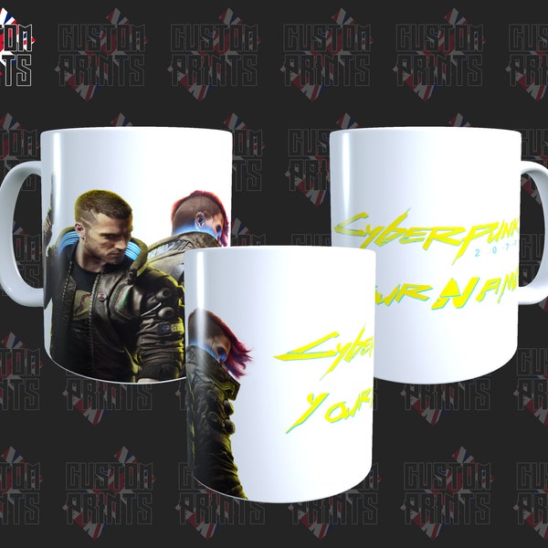 Cyberpunk Personalised 11oz Mug | Gamer Gift | Geek Mug | Gaming Mug | Gamer Boy | Gamer Girl | Perfect Gift | Coffee Mug