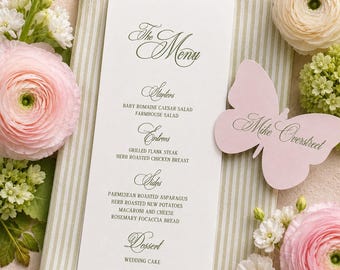 Menu #10 Size Canva Template Wedding Party Invitation Suite Guide Dowloadable File