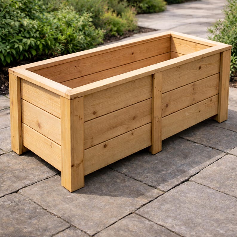 Planter Box Plans Cedar DIY Raised Garden Bed 18x18x48 Outdoor Wood ...
