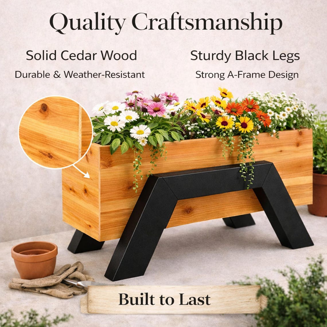 Cedar Planter Box Plans Raised Flower Herb Indoor Outdoor DIY ...