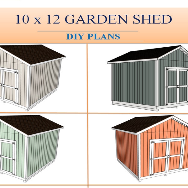 Plans de remise de 10 x 12 pi, étape par étape : guide de menuiserie facile à faire soi-même pour votre jardin