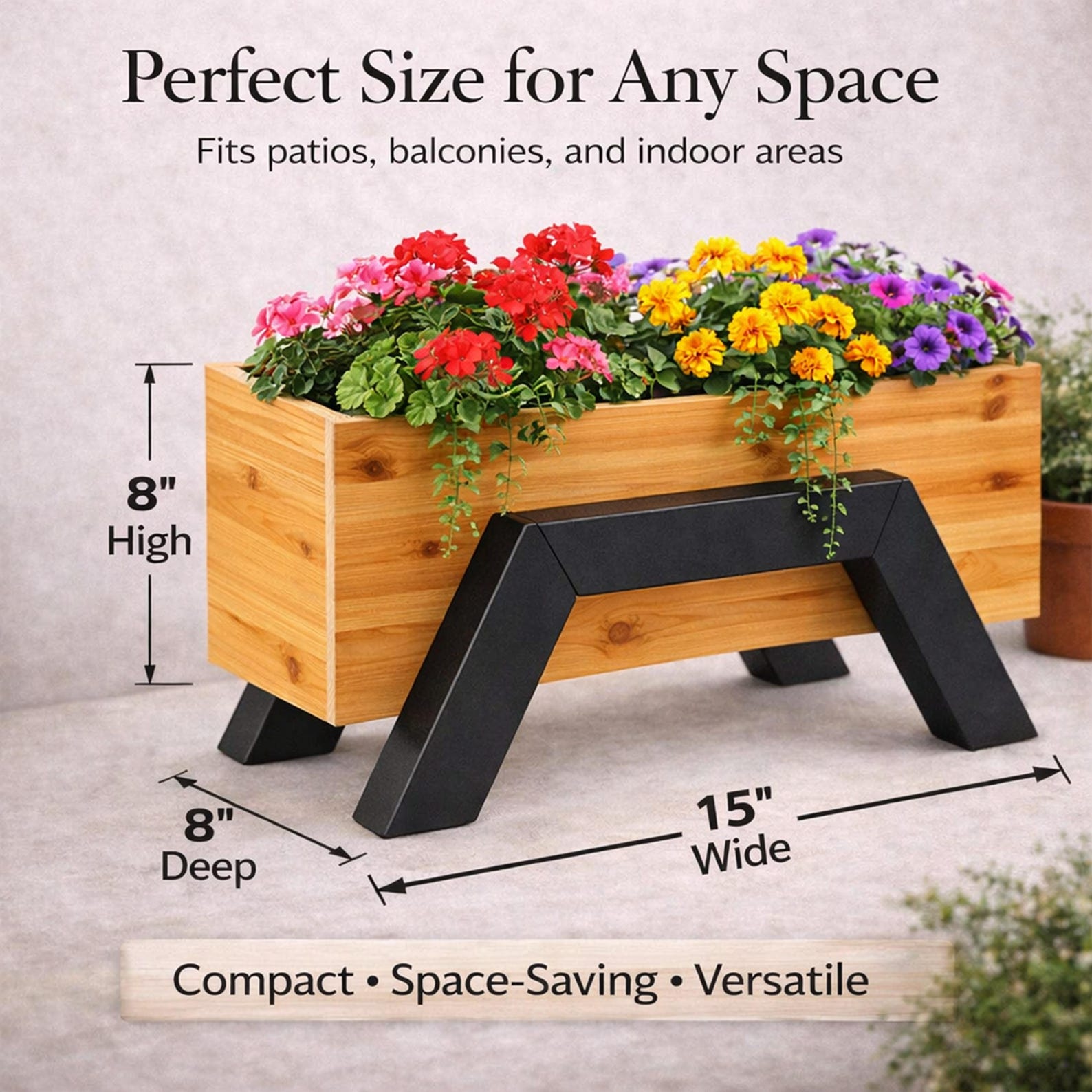 Cedar Planter Box Plans Raised Flower Herb Indoor Outdoor DIY ...