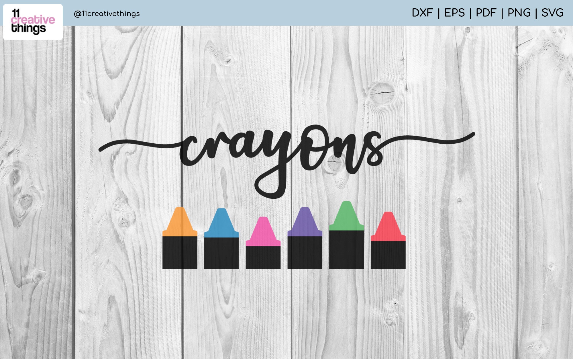 Crayons SVG Cut File Crayons Label for Kids Crayons Bag Etsy