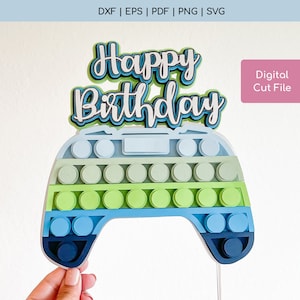 Videospiel Controller Pop Fidget Cake Topper SVG - Pop Topper SVG - Controller Pop Fidget SVG - Cake Topper SVG - digitaler Download