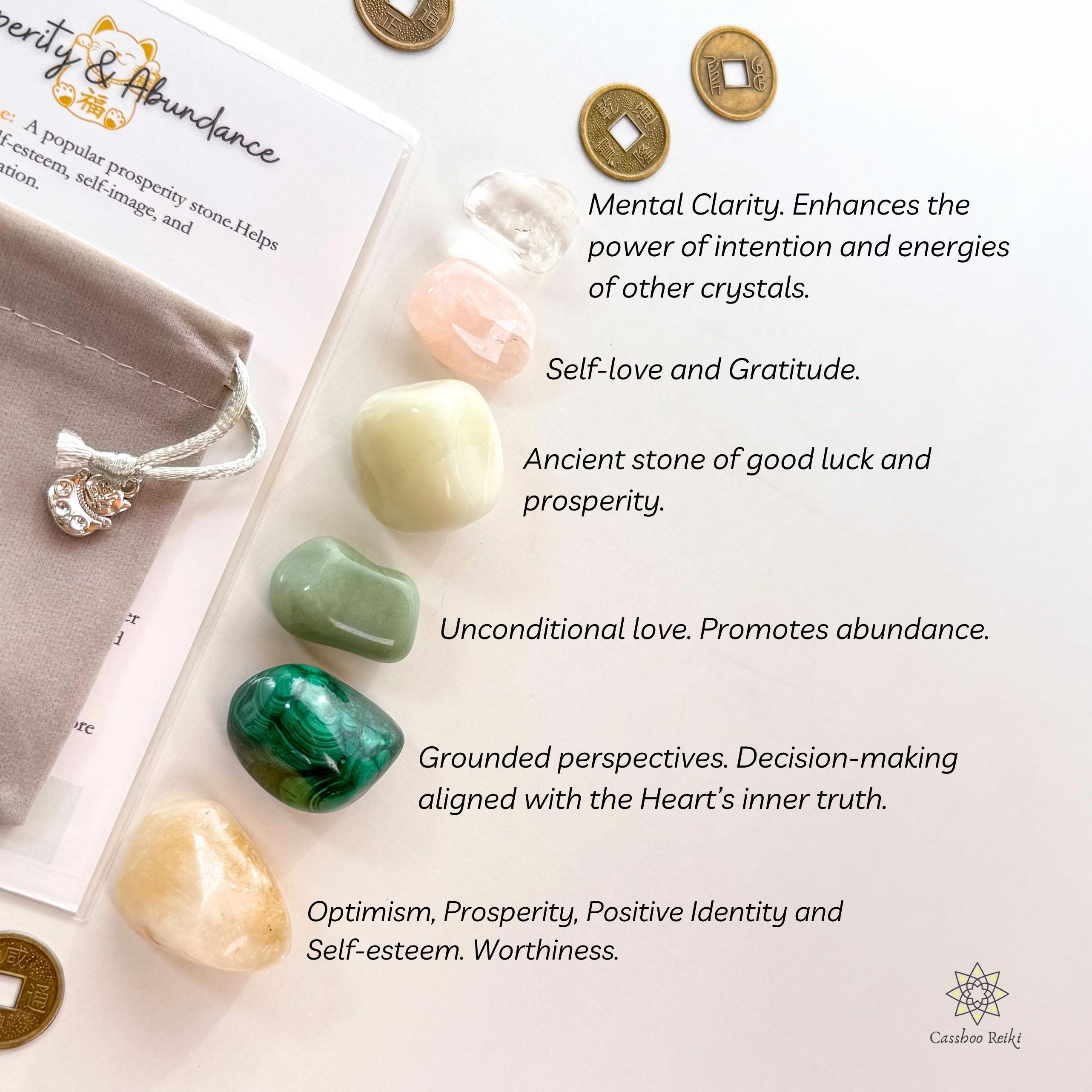 Abundance & Prosperity Crystal Set | Self Care Crystals | Feng Shui ...
