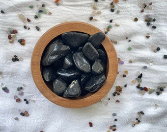 Black tourmaline, tumbled or Rough