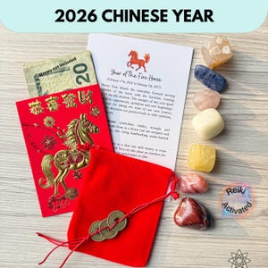 2026 Lunar Year of the Fire Horse, Crystal Set | 2026 Chinese New Year Gift image 1
