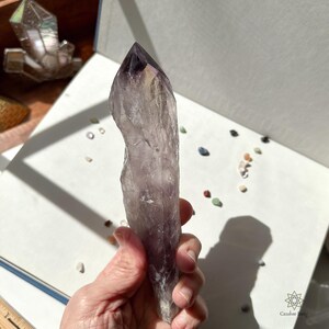 Extra Large Amethyst Wand | 7-inch Amethyst Natural Point | Elestial Bahia Amethyst |Amethyst Scepter.