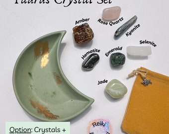 7-kristallenset voor Taurus Zodiac | Verjaardagscadeau april-mei | Cadeau sterrenbeeld