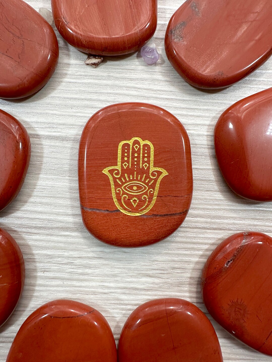 Hamsa Hand Engraved Palm Stone In Red Jasper Fatima Hand Crystal hamsa-hand-engraved-palm-stone-in-red-jasper-fatima-hand-crystal