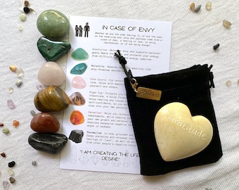 In Case of Envy Stone Set | Crystals for Shadow work | Self Care Crystals