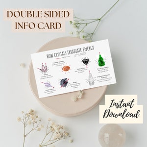 How Crystals Transmit Energy Cheat Sheet. Instant Download Info Card
